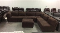 7 pc fabric modular sectional sofa