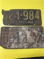 Vintage Lot of two 1959 and 1955 North Carolina