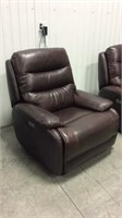 Leather power recline rocker