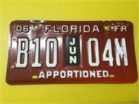 Vintage Florida apportioned license plate