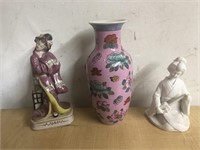 Vintage Asian themed lot geisha girl figures  and