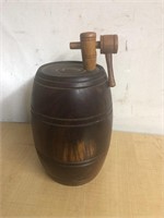 Vintage wooden keg with spout