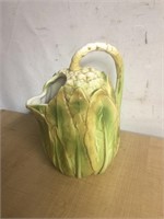 Beautiful majolica style pitcher made by shepherd