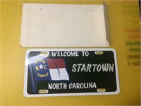 Vintage metal Startown North Carolina license