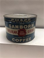 Vintage Chase and Sanborn coffee can with lid