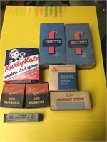 Vintage lot of advertising boxes some with