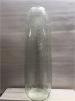 Large crackle glass vase no marks stands approx