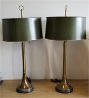 (2) Vintage Mid Century Table Lamp Approx 34" Tall