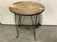 Round rustic table