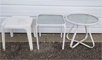 Three Small Outdoor Tables