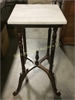 Marble top lamp table