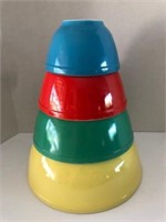 Set of Vintage Pryex Primary Colors Bowls K12B