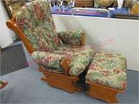 Modern Ashley Furniture Co glider chair & ottoman