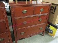 Old mahogany 3-drawer chest (#2) 35in tall