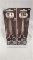 NEW Stainless Steel Hair Scissors - 2pk