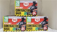 NEW Heavy-Duty Contractor Bags - 3 Boxes