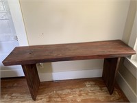 Large Primitive Pine Rough Cut Sofa Table