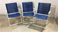 Three Matching Folding Chairs L10C