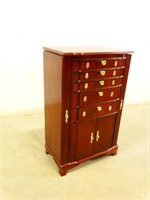 Cherry Wood Large Jewelry Storage Cabinet