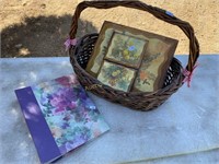 Basket w/pictures and photo album