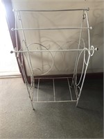 Vintage metal stand towel holder