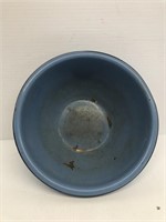 Blue enamelware bowl