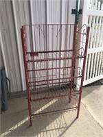 Vintage red wire rack