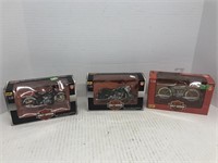 Lot of 3Harley Davidson motorcycle toys