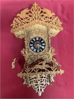 Wooden nature themed clock
