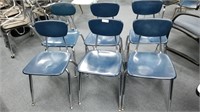 Lot of 6 Blue chairs