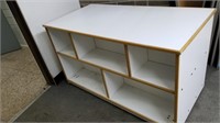 2 sided cubby cabinet with wheels