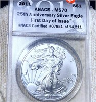 2011 Silver Eagle ANACS - MS70