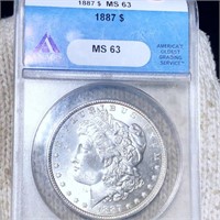 1887 Morgan Silver Dollar ANACS - MS63