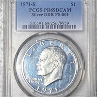 1971-S Eisenhower Silver Dollar PCGS - PR69DCAM