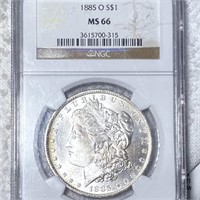 1885-O Morgan Silver Dollar NGC - MS66