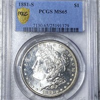 1881-S Morgan Silver Dollar PCGS - MS65