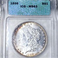 1896 Morgan Silver Dollar ICG - MS63