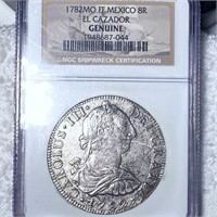 1782 Mexican Silver 8 Reales NGC - GENUINE