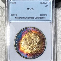 1889 Morgan Silver Dollar NNC - MS65