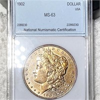 1902 Morgan Silver Dollar NNC - MS63