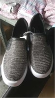 Ladies bling slip on shoes size 8