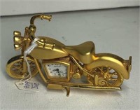 Brass Motorcycle Clock