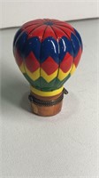 Hot Air Balloon Trinket Box w/ Figurine &