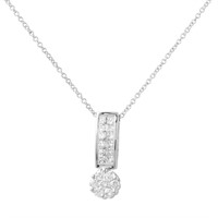 14KT White Gold 0.50ctw Diamond Pendant with Chain