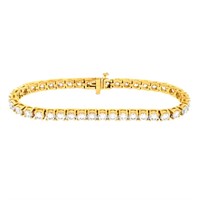 14KT Yellow Gold 10.00ctw Diamond Tennis Bracelet