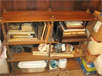 B368 - Wood Shelving Unit and contents on it