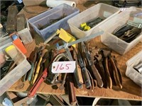 BOX OF ALLEN WRENCHES, BUFFING WHEEL, 5 WET STONES