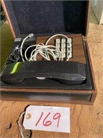 VINTAGE EXECUTIVE DESK PHONE IN WOODEN BOX