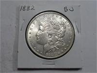 1882 p Crisp BU Morgan Silver Dollar