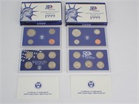 2-1999 US Mint Proof Sets w State Quarters